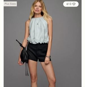 NWT Anthropologie - The Ettie Shorts by Maeve: Pitched Linen Edition Black